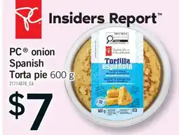 Fortinos PC ONION SPANISH TORTA PIE offer