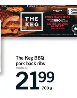 Fortinos THE KEG BBQ PORK BACK RIBS offer