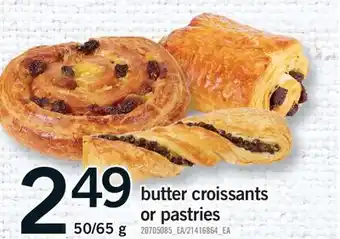 Fortinos BUTTER CROISSANTS OR PASTRIES, 50/65 G offer