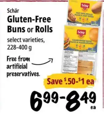 Farm Boy Schär Gluten-Free Buns or Rolls offer