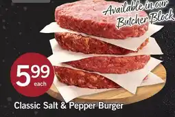 Fortinos CLASSIC SALT & PEPPER BURGER offer