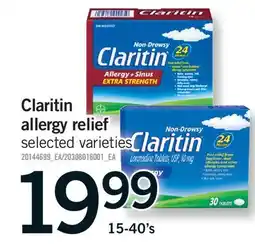 Fortinos CLARITIN ALLERGY RELIEF, 15-40's offer