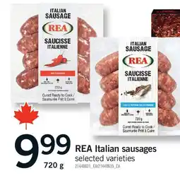 Fortinos REA ITALIAN SAUSAGES offer