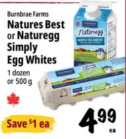 Farm Boy Burnbrae Farms Natures Best or Naturegg Simply Egg Whites offer
