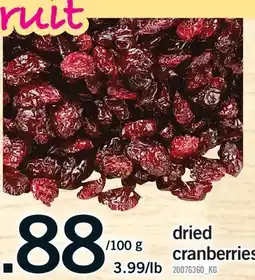 Fortinos DRIED CRANBERRIES offer