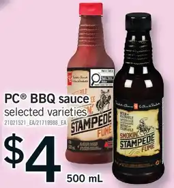 Fortinos PC BBQ SAUCE offer