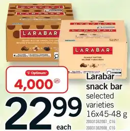 Fortinos LARABAR SNACK BAR, 16x45 offer