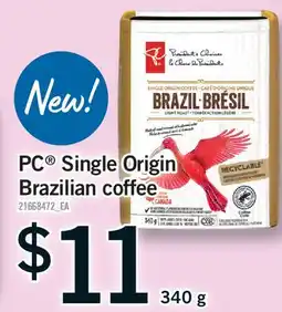 Fortinos PC SINGLE ORIGIN BRAZILIAN COFFEE offer