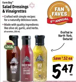 Farm Boy Farm Boy Salad Dressings offer