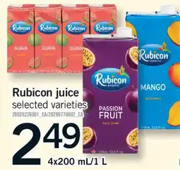 Fortinos RUBICON JUICE, 4X200 ML/1 L offer