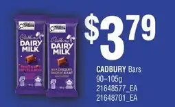 Fortinos CADBURY BARS offer
