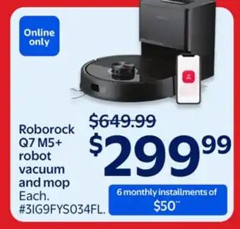Walmart Roborock Q7 M5+ robot vacuum and mop offer