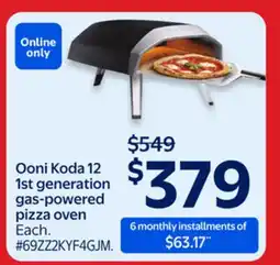 Walmart Ooni Koda 12 1st generation gas-powered pizza oven offer