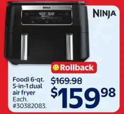 Walmart Foodi 6-qt. 5-in-1 dual air fryer offer