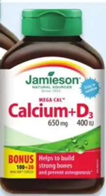 Walmart Jamieson calcium and vitamin D3, calcium, magnesium and vitamin D3 offer