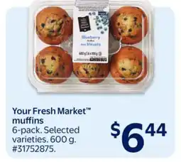 Walmart Your Fresh Market muffins offer