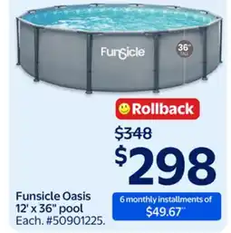Walmart Funsicle Oasis 12' x 36 Pool offer
