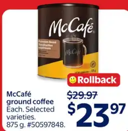 Walmart McCafé ground coffee offer