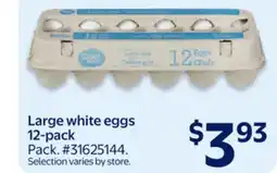 Walmart Great Value Large white eggs 12-pack offer