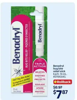 Walmart Benadryl bug bite relief stick offer