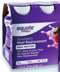 Walmart Equate high protein meal replacement shakes offer