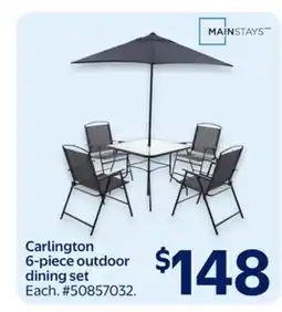 Walmart Carlington 6-piece outdoor dining set offer