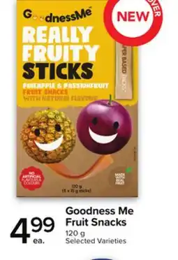 Metro GOODNESS ME FRUIT SNACKS offer