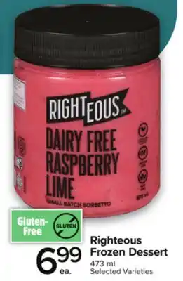 Metro RIGHTEOUS FROZEN DESSERT offer