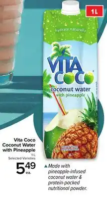 Metro VITA COCO COCONUT WATER WITH PINEAPPLE offer