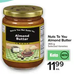 Metro NUTS TO YOU ALMOND BUTTER offer