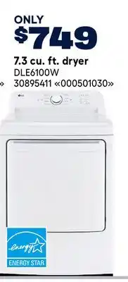 RONA LG 7.3 cu. ft. dryer offer