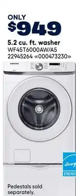 RONA Samsung 5.2 cu. ft. washer offer