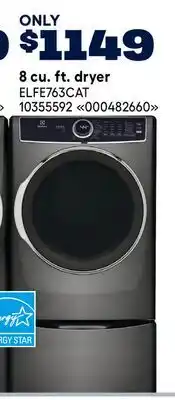 RONA Electrolux 8 cu. ft. dryer offer