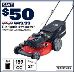 RONA CRAFTSMAN 3-in-1 push lawn mower offer