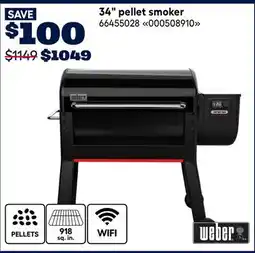 RONA WEBER 34 pellet smoker offer
