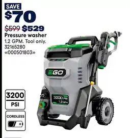 RONA EGO Pressure washer offer