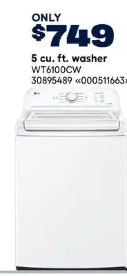 RONA LG 5 cu. ft. washer offer