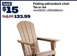 RONA Landon & Co. Folding adirondack chair Tan or red offer