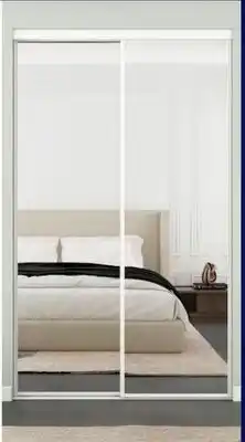 RONA Landon & Co. All white and black mirror sliding doors offer