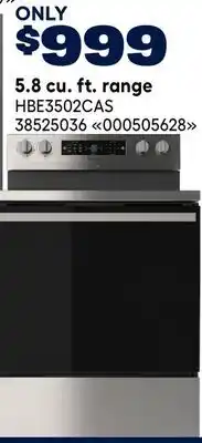 RONA GE APPLIANCES 5.8 cu. ft. range offer