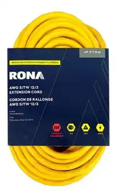 RONA All RONA yellow outdoor extension cords offer