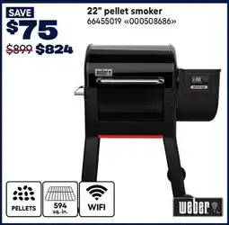 RONA Weber 22 pellet smoker offer