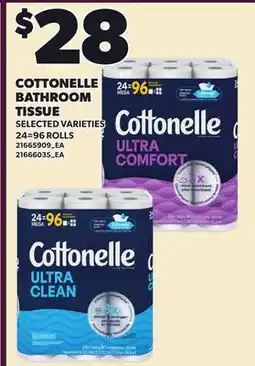 Loblaws COTTONELLE BATHROOM TISSUE, 24-96 ROLLS offer