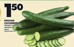 Loblaws ENGLISH CUCUMBERS offer