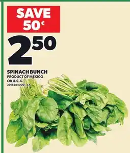 Loblaws SPINACH BUNCH offer