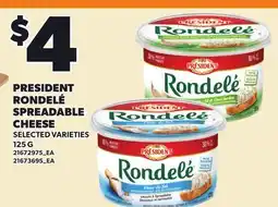 Loblaws PRESIDENT RONDELÉ SPREADABLE CHEESE offer