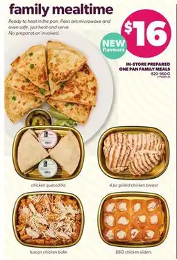 Loblaws IN-STORE PREPARED ONE PAN FAMILY MEALS offer