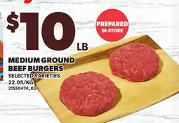 Loblaws MEDIUM GROUND BEEF BURGERS offer