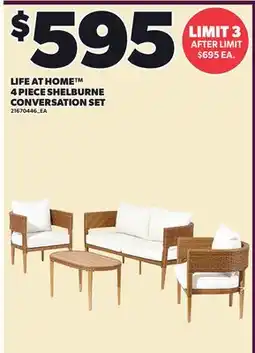 Loblaws LIFE AT HOME 4 PIECE SHELBURNE CONVERSATION SET offer