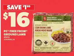 Loblaws PC FREE FROM GROUND LAMB offer